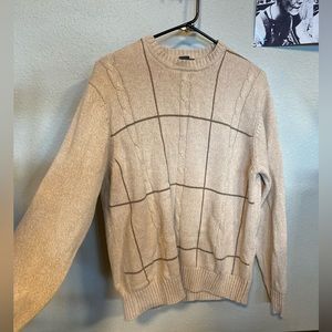 Vintage academia tan/cream colored sweater